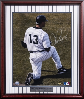 Alex Rodriguez Signed "First Time In Pinstripes" Photo In 22x26 Framed Display (Steiner)